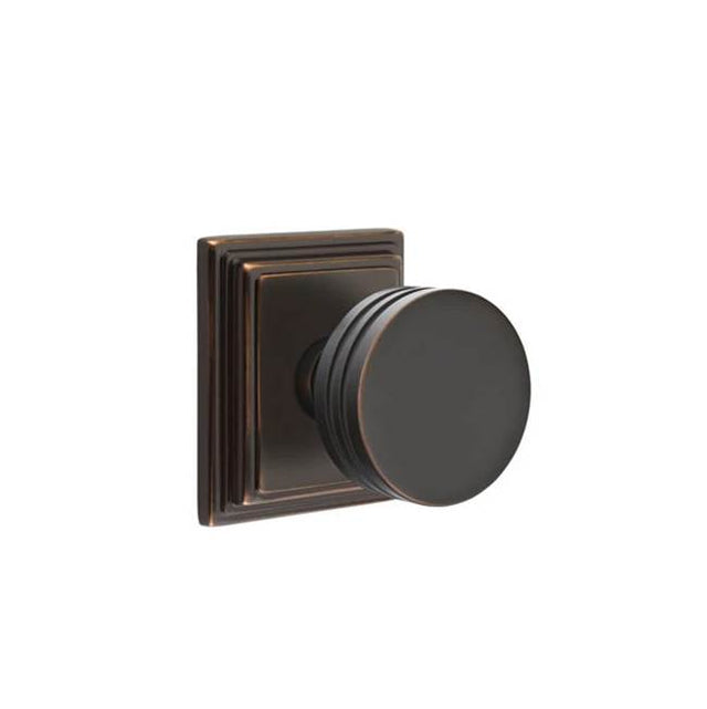 Emtek - Dummy, Wilshire Rosette, Bern Knob, US10B - Oil Rubbed Bronze