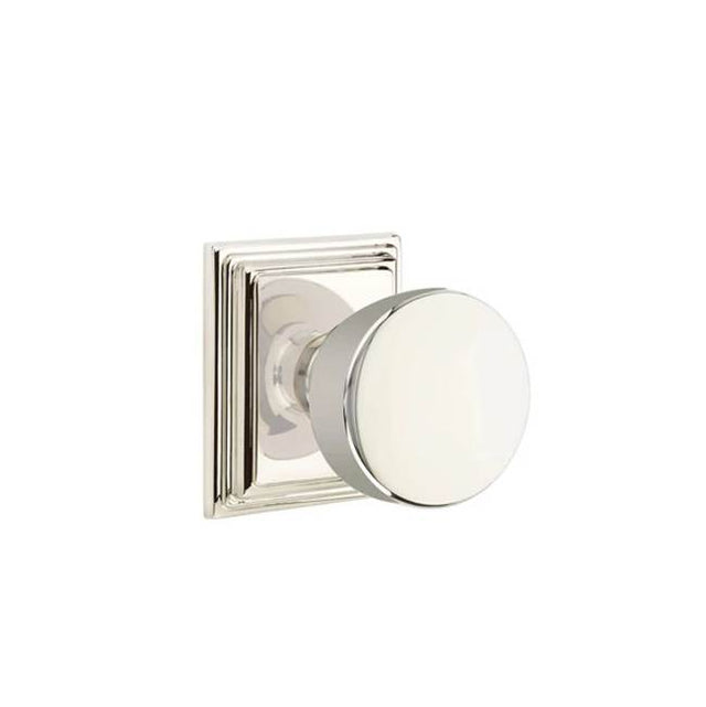 Emtek - Dummy, Wilshire Rosette, Laurent Knob, US14 - Polished Nickel