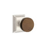Emtek - Select Passage, Wilshire Rosette US15, Conical Stem US15, Dark Walnut Knob - Satin Nickel