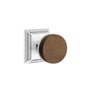 Emtek - Select Passage, Wilshire Rosette US26, Conical Stem US26, Dark Walnut Knob - Polished Chrome