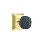 Emtek - Select Passage, Wilshire Rosette US3NL, Conical Stem US3NL, Green Marble Knob - Unlacquered Brass