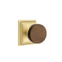 Emtek - Select Dummy, Wilshire Rosette US4, Conical Stem US4, Dark Walnut Knob - Satin Brass
