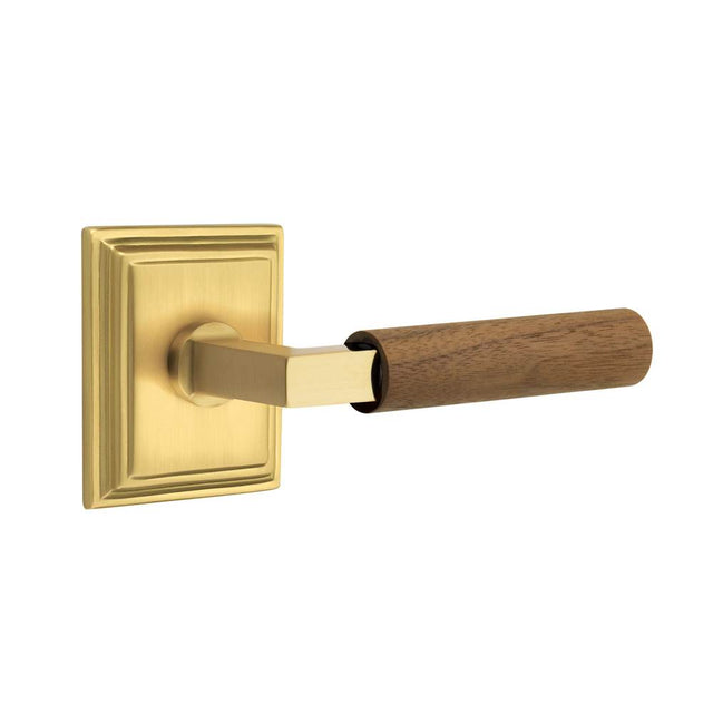 Emtek - Concealed Fastener, Select Privacy, Wilshire Rosette US7, L-Square Stem US7, Dark Walnut Handle - French Antique