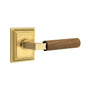 Emtek - Concealed Fastener, Select Passage, Wilshire Rosette US7, L-Square Stem US7, Dark Walnut Handle - French Antique