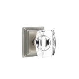 Emtek - Concealed, Passage, Wilshire Rosette, Windsor Crystal Knob, US15A - Pewter