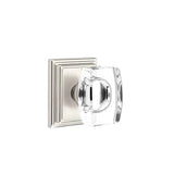 Emtek - Dummy, Wilshire Rosette, Windsor Crystal Knob, US15 - Satin Nickel