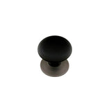 Emtek - Porcelain Cabinet Knob, Ebony, 1-3/8'', US15A - Pewter