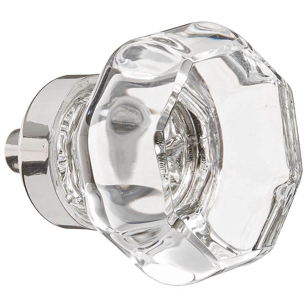 Emtek - Old Town Glass Cabinet Knob, 1-1/4'', US14 - Polished Nickel