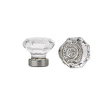 Emtek - Old Town Glass Cabinet Knob, 1-1/4'', US15 - Satin Nickel