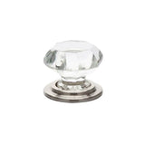 Emtek - Old Town Glass Wardrobe Knob, 1-3/4'', US15 - Satin Nickel