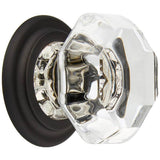 Emtek - Old Town Glass Wardrobe Knob, 1-3/4'', US19 - Flat Black