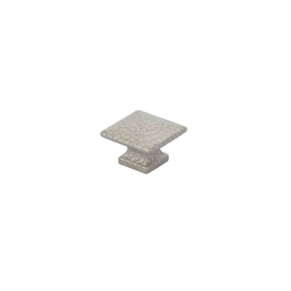 Emtek - Arts and Crafts Square Dimpled Knob, 1'', US15 - Satin Nickel