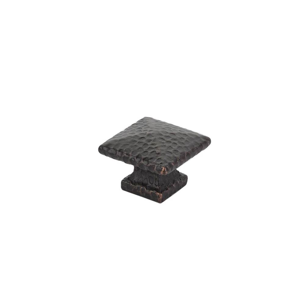 Emtek - Arts and Crafts Square Dimpled Knob, 1-1/4'', US10B - Oil Rubbed Bronze