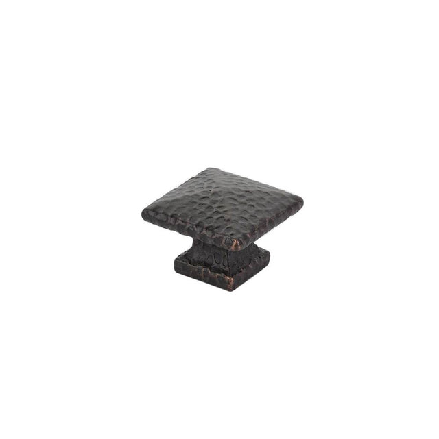 Emtek - Arts and Crafts Square Dimpled Knob, 1-1/4'', US10B - Oil Rubbed Bronze
