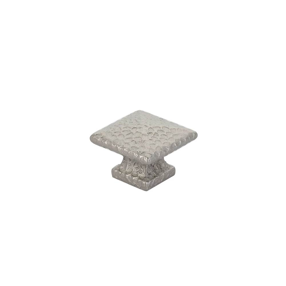 Emtek - Arts and Crafts Square Dimpled Knob, 1-1/4'', US15 - Satin Nickel