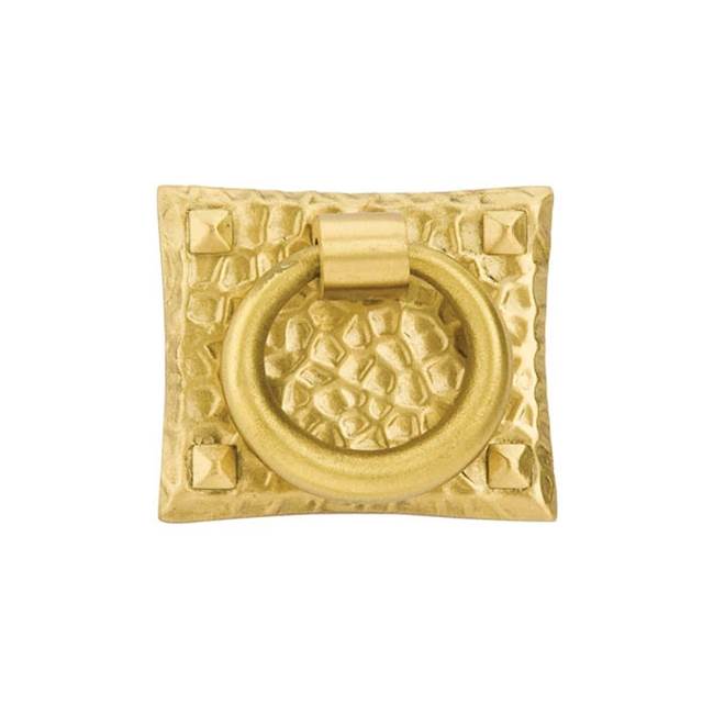 Emtek - Small Hammered Ring Pull, US4 - Satin Brass