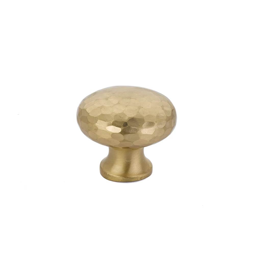 Emtek - Arts and Crafts Round Dimpled Knob, 1-3/4'', US4 - Satin Brass