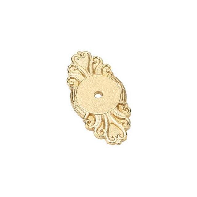 Emtek - Ribbon and Reed Base Plate, for Knob, US3 - Polished Brass