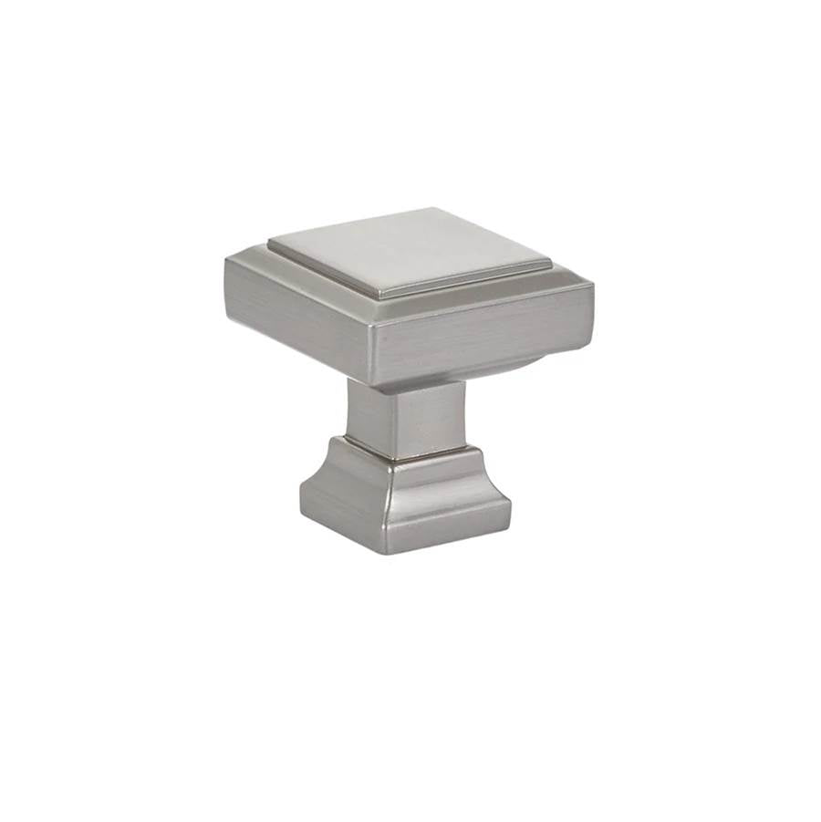 Emtek - Geometric Square Knob, 1-1/4'', US15 - Satin Nickel