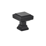 Emtek - Geometric Square Knob, 1-1/4'', US19 - Flat Black