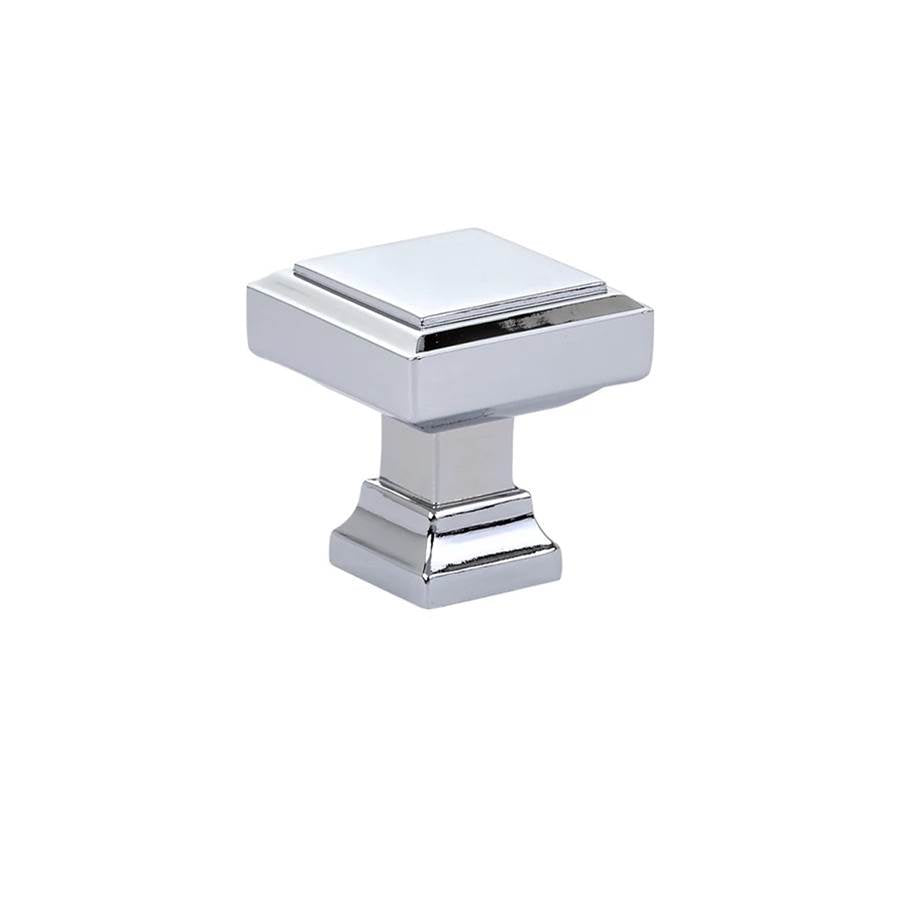 Emtek - Geometric Square Knob, 1-1/4'', US26 - Polished Chrome