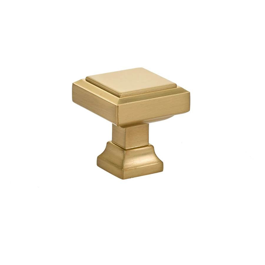 Emtek - Geometric Square Knob, 1-1/4'', US4 - Satin Brass