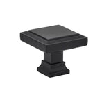 Emtek - Geometric Square Knob, 1-5/8'', US19 - Flat Black