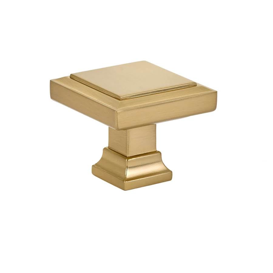 Emtek - Geometric Square Knob, 1-5/8'', US4 - Satin Brass