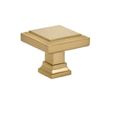 Emtek - Geometric Square Knob, 1-5/8'', US4 - Satin Brass