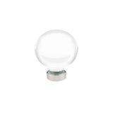 Emtek - Bristol Crystal Knob, 1'', US14 - Polished Nickel