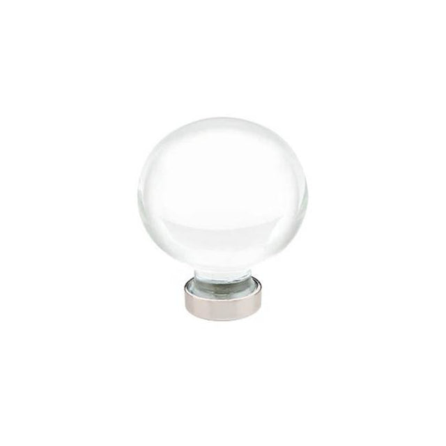Emtek - Bristol Crystal Knob, 1'', US14 - Polished Nickel