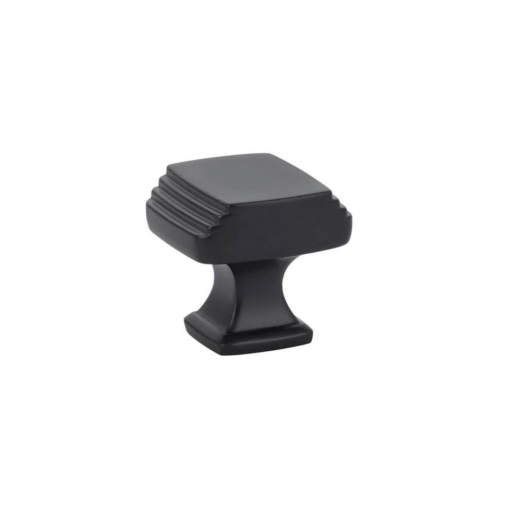 Emtek - Art Deco Knob, 1-1/4'', US19 - Flat Black