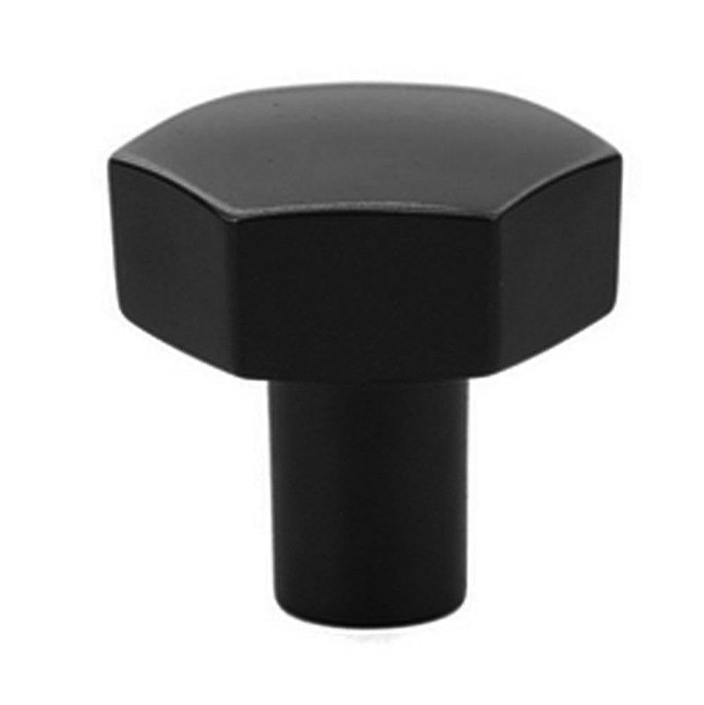 Emtek - Mod Hex Knob, Cabinet, 1-1/8'', US19 - Flat Black