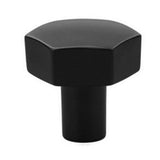 Emtek - Mod Hex Knob, Cabinet, 1-1/8'', US19 - Flat Black