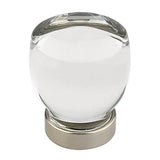 Emtek - Juneau Crystal Knob, Cabinet, 1-1/8'', US15 - Satin Nickel