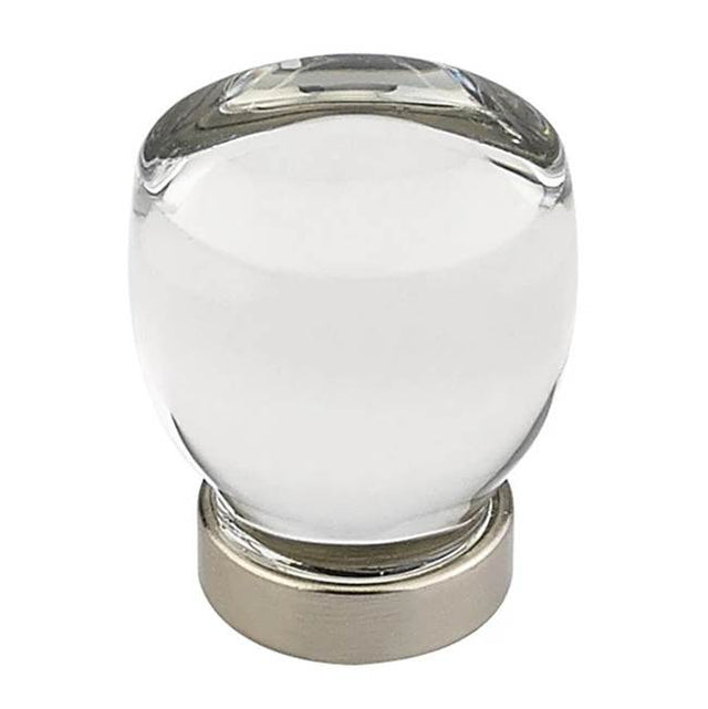 Emtek - Juneau Crystal Knob, Cabinet, 1-1/8'', US15 - Satin Nickel