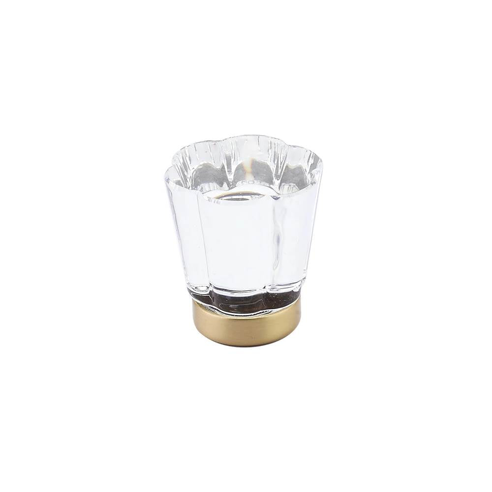 Emtek - Forza Crystal Knob, Cabinet, 1-1/4'', US4 - Satin Brass