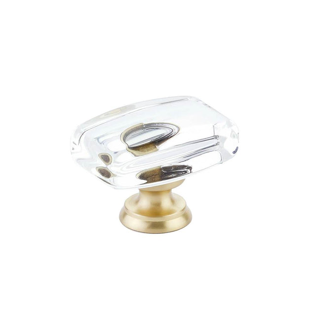 Emtek - Windsor Crystal Knob, Cabinet, 1-1/4'', US4 - Satin Brass