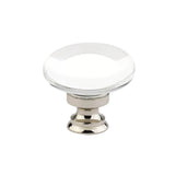 Emtek - Providence Crystal Knob, Cabinet, 1-3/8'', US15 - Satin Nickel