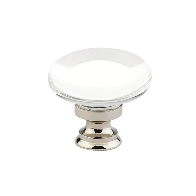 Emtek - Providence Crystal Knob, Cabinet, 1-3/8'', US15 - Satin Nickel