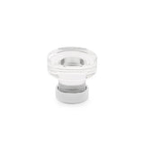 Emtek - Grayson Crystal Knob, Cabinet, 1-1/4'', US26 - Polished Chrome
