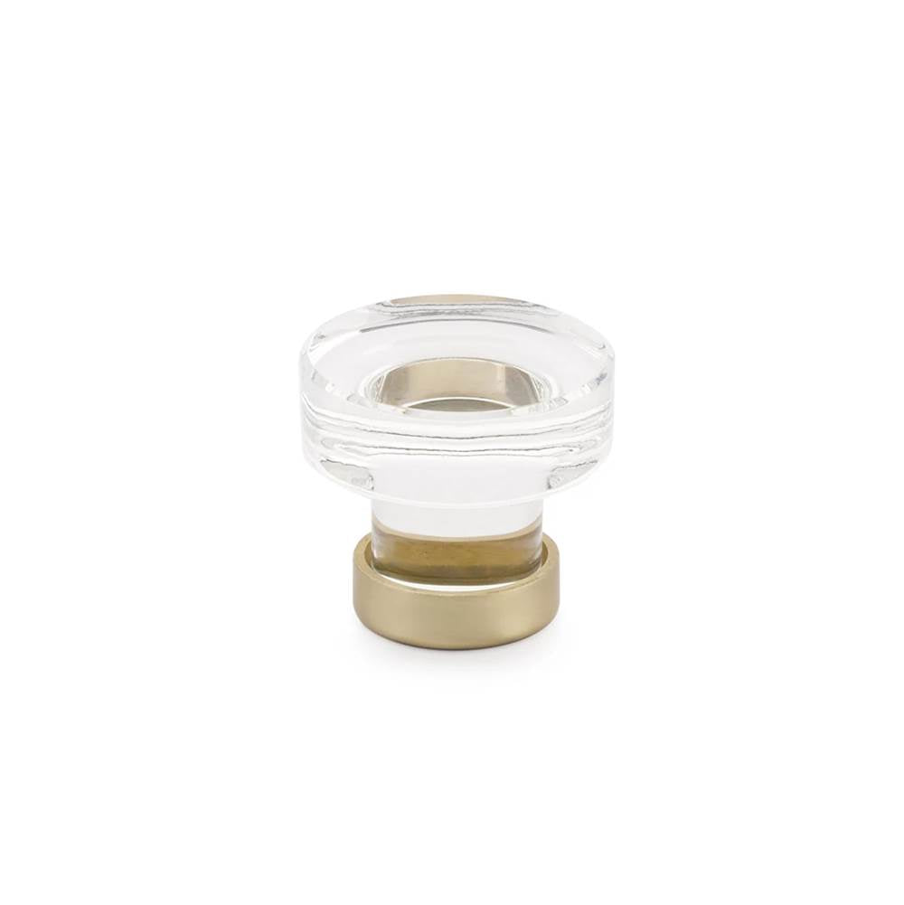 Emtek - Grayson Crystal Knob, Cabinet, 1-1/4'', US4 - Satin Brass