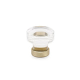 Emtek - Grayson Crystal Knob, Cabinet, 1-1/4'', US4 - Satin Brass