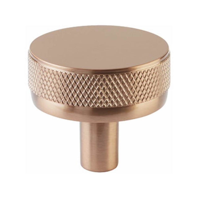 Emtek - SELECT Cabinet Knob 1-1/4'', Conical Stem Satin Copper, Knurled Knob US14 - Satin Copper