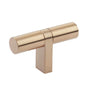 Emtek - Select Cabinet T-Knob 2-1/4'' overall, Rectangular Bar Stem Satin Copper, Smooth Bar Satin Copper - Satin Copper,Satin Copper
