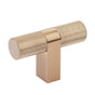 Emtek - Select Cabinet T-Knob 3-1/8'' overall, Rectangular Bar Stem Satin Copper, Knurled Bar Satin Copper - Satin Copper,Satin Copper