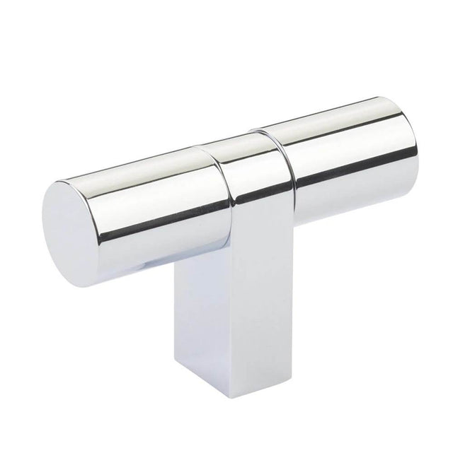 Emtek - Select Cabinet T-Knob 3-1/8'' overall, Rectangular Bar Stem US26, Smooth Bar US26 - Polished Chrome,Polished Chrome