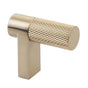 Emtek - Select Cabinet Finger Pull 1-1/2'' overall, Rectangular Stem US4, Knurled Bar US4 - Satin Brass,Satin Brass