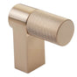 Emtek - Select Cabinet Finger Pull 2'' overall, Rectangular Stem Satin Copper, Knurled Bar Satin Copper - Satin Copper,Satin Copper