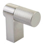 Emtek - Select Cabinet Finger Pull 2'' overall, Rectangular Stem US15, Knurled Bar US15 - Satin Nickel,Satin Nickel